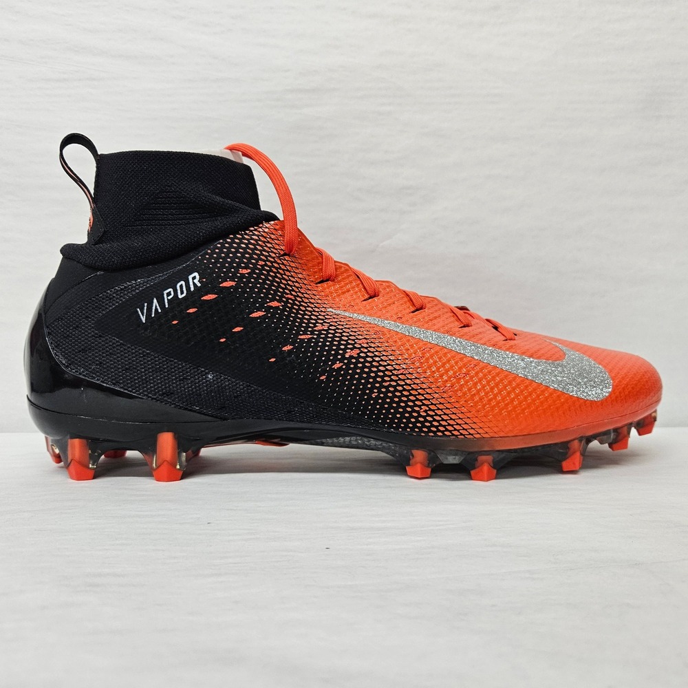 Nike Vapor Untouchable Pro 3 Football Cleats 917165-008 Orange Black Men Size 15 - Picture 13 of 13